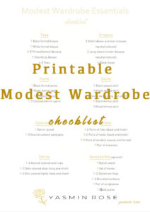 Modest wardrobe essentials printable