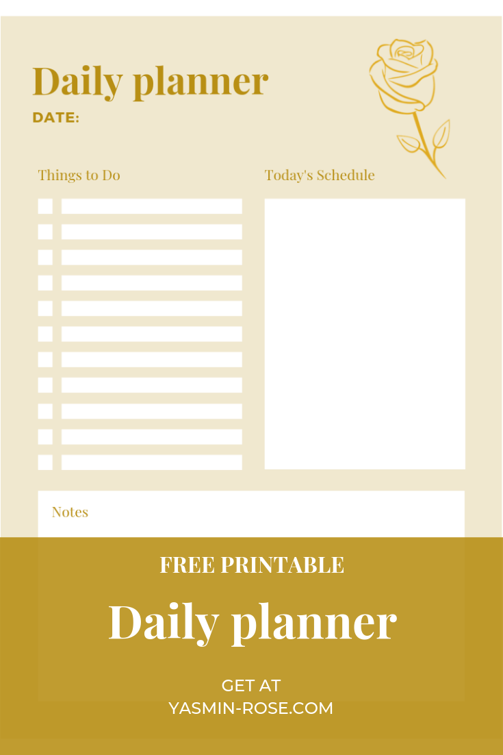 daily planner printable