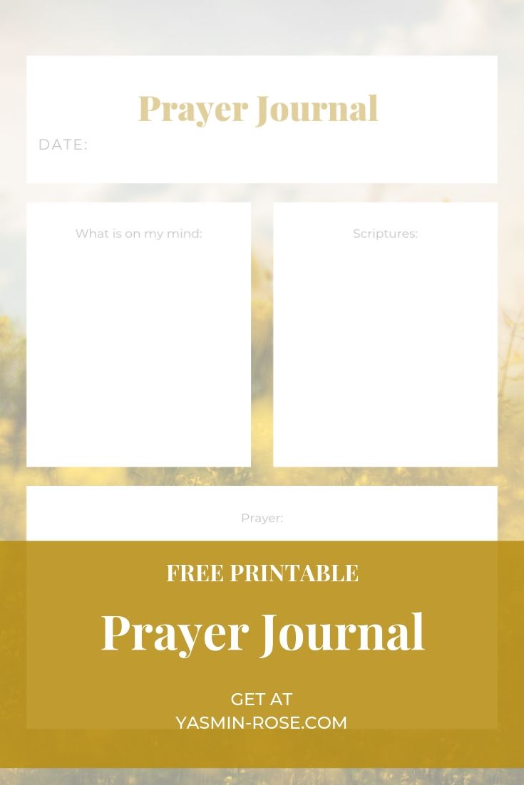 prayer journal printable